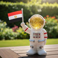 Astronaut Model Waving Egypt Flag solar powered-رائد فضاء يلوح بعلم مصر ويعمل بالطاقة الشمسية