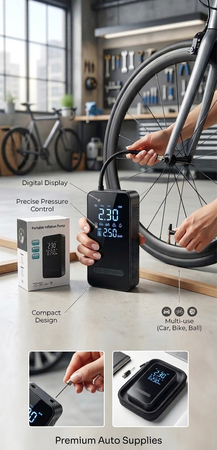 Smart Air Compressor & Jump Starter & Power Bank-   ضاغط هواء ومشغل للبطارية وباور بنك